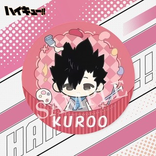 Haikyuu!! Hinata kageyama Kenma Tendo Satori Ushijima Trường Trung Học Bóng Chuyền Tinplate Kim Loại Huy Hiệu Pin Anime Ngoại Vi Sưu Tập Quà Tặng