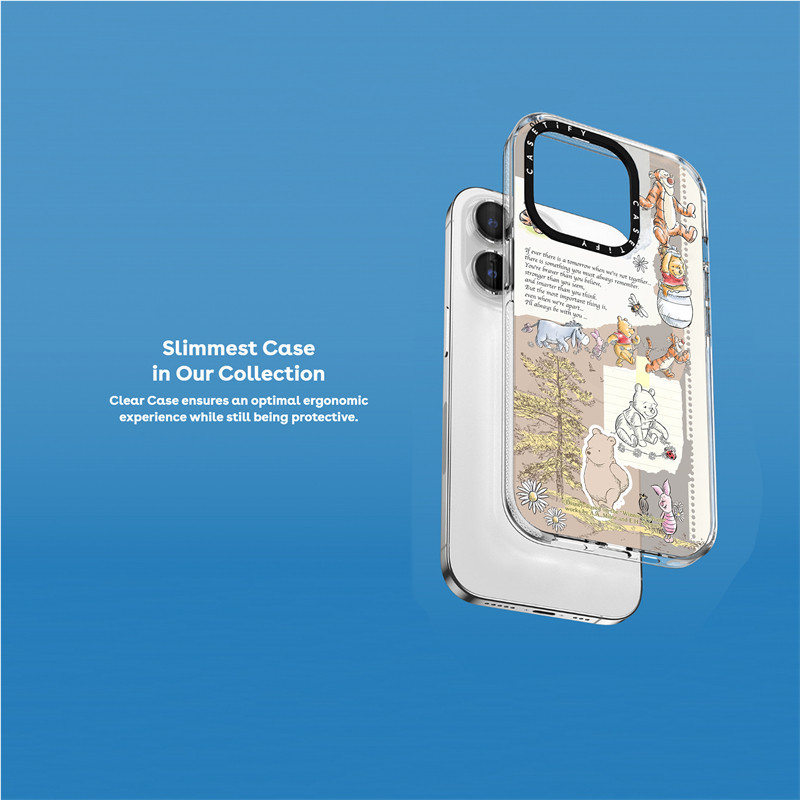 Casetify X Winnie the Pooh Vintage Collage Case Hút Từ Tính Trong Suốt Cứng Acrylic Lưng TPU Edge Case Vỏ Điện Thoại Ốp Lưng Tác Động Cho Apple IPhone 13 14 15 Pro Max