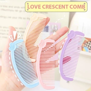 🎉sparkly🎉 Hoạt Hình Lược Chải Tóc mini Cầm Tay Hình Trái Tim Dễ Thương Cho Học Sinh