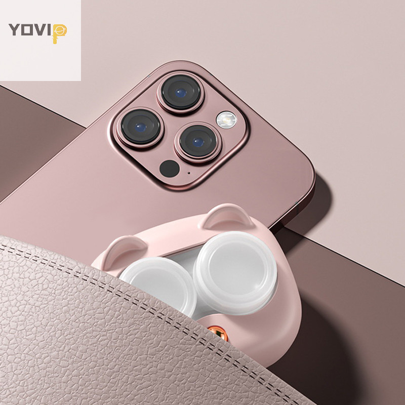 Yovip Contact Lens Cleaner Siêu âm có hộp có thể tháo rời Loại bỏ máy làm sạch Protein rách Vỏ kính áp tròng di động VN