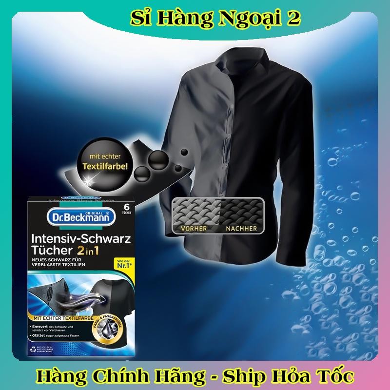 Giấy giặt đen, giấy nhuộm màu đen quần áo HEITMANN và Dr Beckmann - nội địa Đức chính hãng