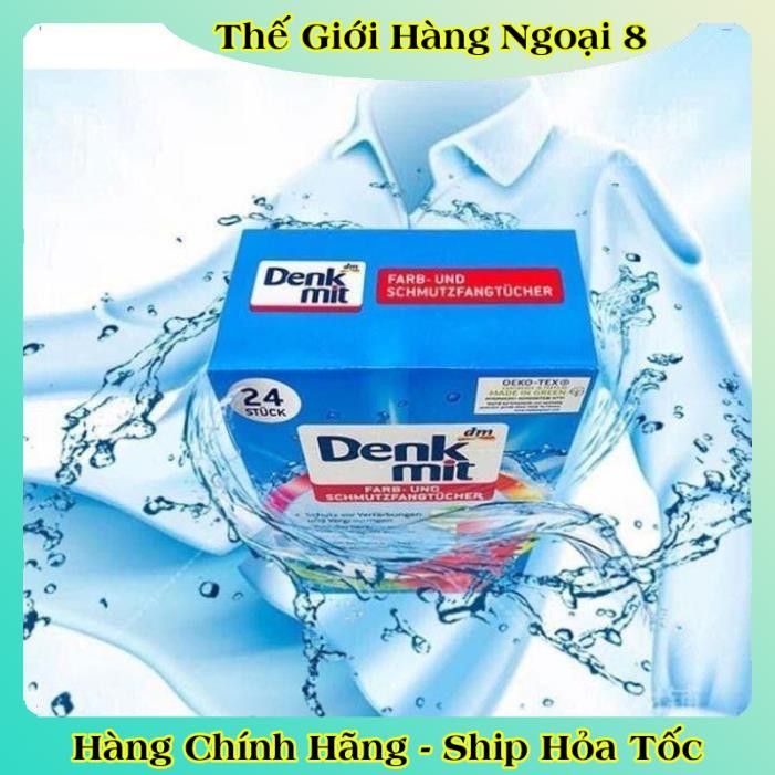 [auth] Giấy hút màu và chống phai màu quần áo DENKMIT 24 tờ- Nội địa Đức Đủ Bill [Hot]
