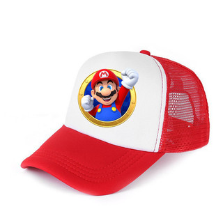 Hj7 Super Mario Bros Mũ Trẻ Em Xuân Thu Hoạt Hình Mới Vịt Lưỡi Mũ Che Nắng Mũ Bóng Chày hj7