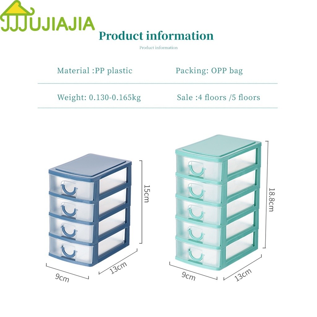 Ảnh Jujiajia 5 Lớp Ngăn Kéo Có Thể Tháo Rời Chống Bụi Ngăn Kéo Bảo Quản Trong Suốt Hộp PP Để Bàn kệ góc tường tủ mini để bàn kệ nhựa bàn làm việc văn phòng kệ đa năng 4 tầng hộp đựng nước hoa 2