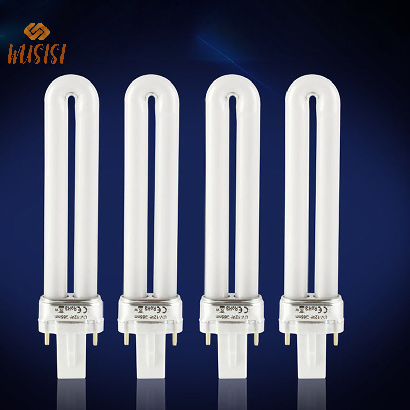 [Wusisi] Ống bóng đèn UV hình chữ U 9W / 12W cho máy Gel LED Máy sấy đèn bảo dưỡng nghệ thuật móng tay MỚI