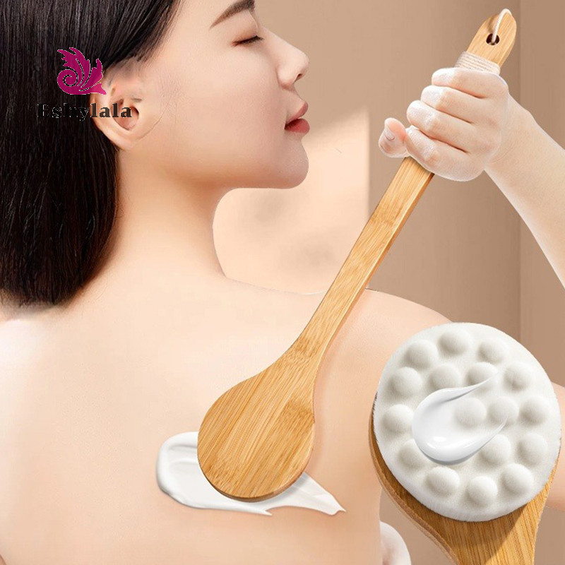 Cây đũa phép dùng dụng cụ bôi kem dưỡng da và máy mát xa cầm tay cầm dài dễ dàng tiếp cận cho Gel tắm trên lưng [MỚI]