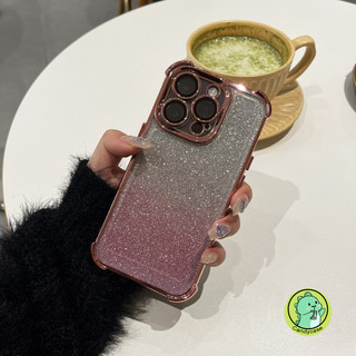 Ốp Lấp Lánh Cho OPPO A97 A96 A76 A9 A5 2020 A79 A78 A74 A58 A58X A57 A38 A18 A17 A17K A16 A16s A15 A15s 5G 4G Sang Trọng Mạ Màu Gradient Túi Khí Chống Sốc Vỏ Điện Thoại Mềm