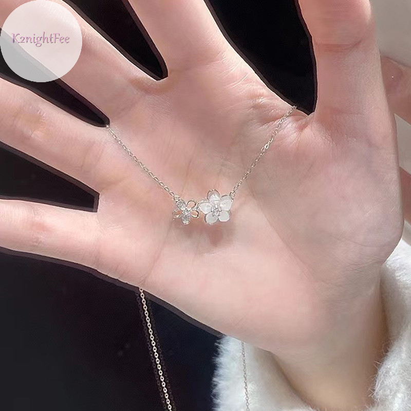 K2nightfee Thanh Lịch Tinh Tế Zircon Hoa Anh Đào Vòng Cổ Dành Cho Nữ Cô Gái Hoa Thời Trang Choker Vòng Cổ Trang Sức Dự Tiệc Phụ Kiện Quà Tặng VN