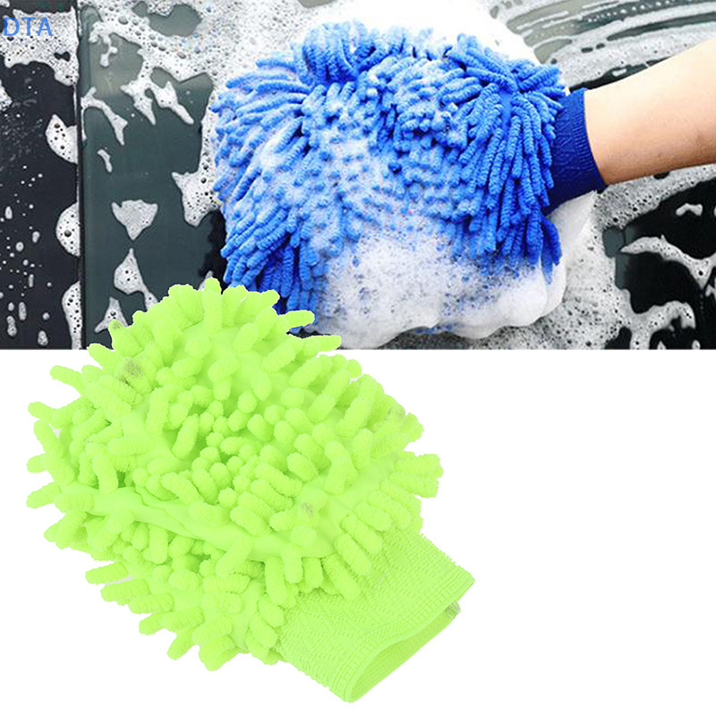 Dta Sợi Siêu Mịn Chenille Microfiber Rửa Xe Găng Tay Mitt Lưới Mềm Cho Rửa Xe PO