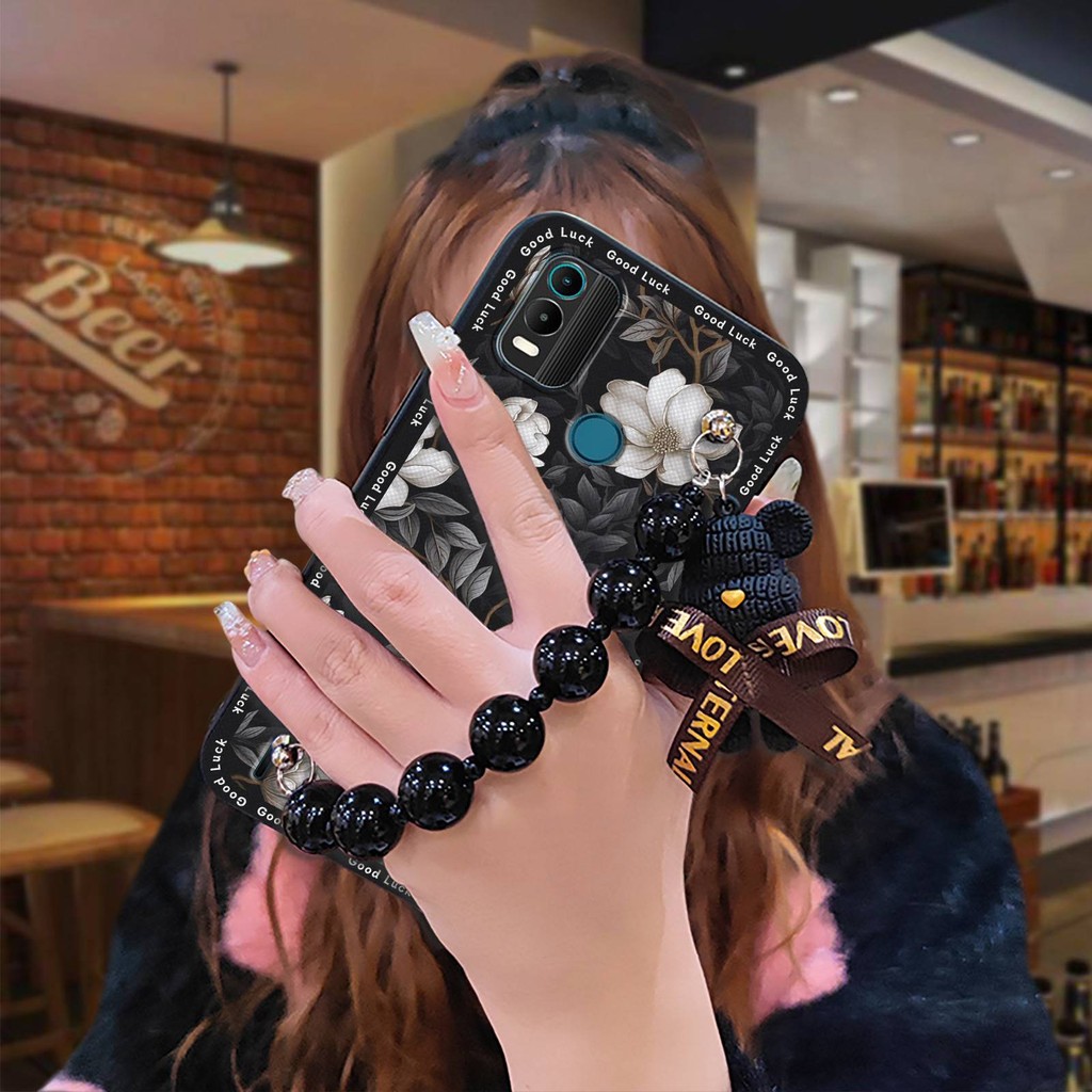 Ốp Bảo Vệ Ốp Lưng Điện Thoại Nokia C21 Plus Vỏ Điện Thoại Chống Va Đập Vòng Tay Gấu Cảm Giác Thân Thiện Với Da