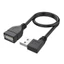 Cáp nối dài exhila USB 2 0 Đầu nối 90 độ để sạc và truyền dữ liệu không phô trương Màu đen