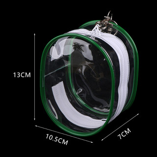 Queenten 10CM Phiên bản mở rộng PVC Túi trong suốt Móc khóa Túi trưng bày Hộp đựng Hộp sắp xếp Túi lưu trữ Ví Túi búp bê QT
