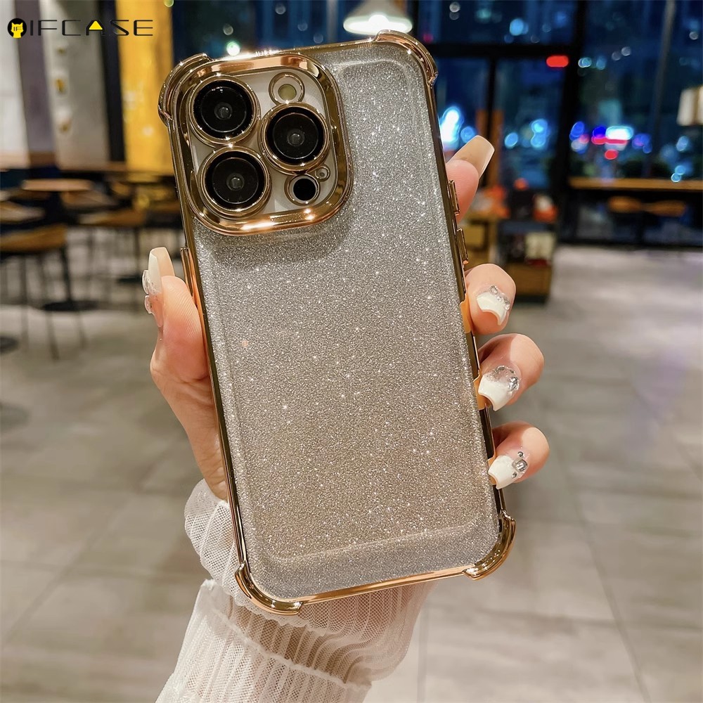 Dành Cho Xiaomi 15T 15 14 14T Civi 3 4 Pro Ultra Xiaomi15T Ốp Điện Thoại Gradient Mạ Sáng Bóng Lấp Lánh Sang Trọng 4 Góc Chống Rơi Vỏ Mềm Chống Sốc Ốp Lưng