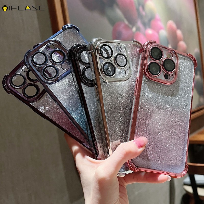 Dành Cho Xiaomi 15T 15 14 14T Civi 3 4 Pro Ultra Xiaomi15T Ốp Điện Thoại Gradient Mạ Sáng Bóng Lấp Lánh Sang Trọng 4 Góc Chống Rơi Vỏ Mềm Chống Sốc Ốp Lưng