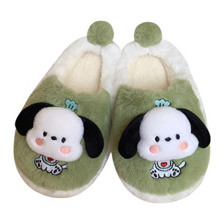 XIXITIAO Dép Cotton Hoạt Hình Dễ Thương Nhà Trong Nhà Đế Mềm Nam Nữ