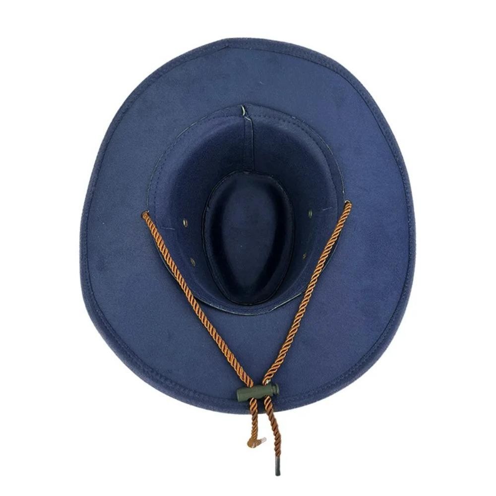 Jkdesign Mũ Cao Bồi, Màu Trơn Vintage Nam Nữ Cosplay Da Lộn Jazz Mũ, Beanies Trang Phục Hóa Trang Mũ Giả Nỉ Da Mũ Chống Nắng Ngoài Trời