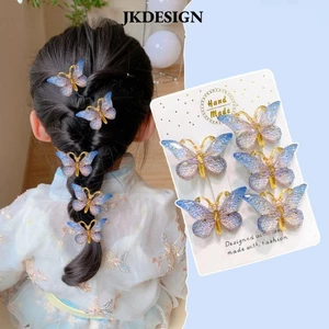 JKDESIGN 10 Chiếc Kẹp Tóc Bướm, Dụng Cụ Tạo Kiểu Tóc Bằng Nhựa Kẹp Mỏ Vịt, Công Chúa Barrette Kim Loại Phụ Kiện Bé Gái Kẹp Tóc Bé Gái