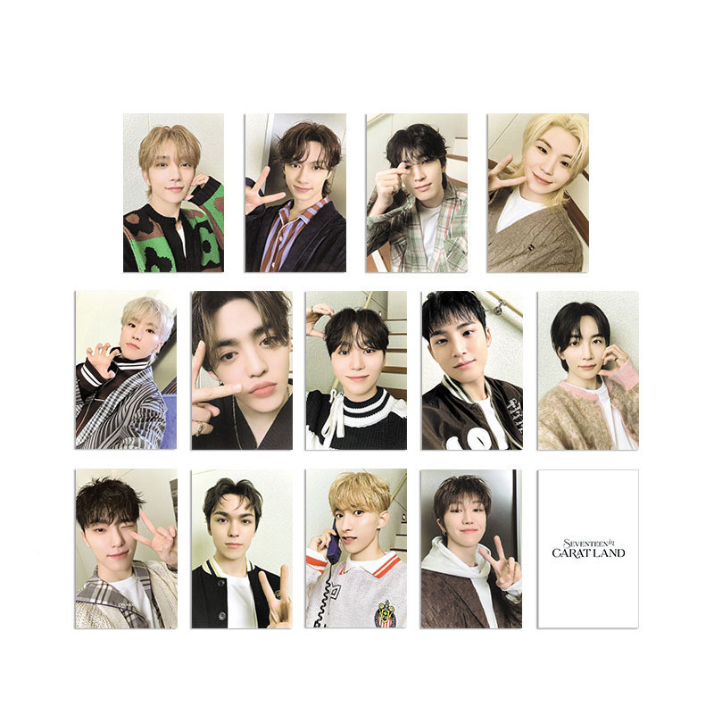 5-13 Chiếc SEVENTEEN 2024 CARAT LAND Lomo Cards Người hâm mộ họp Photocards S.Coups JEONGHAN HOSHI WONWOO WOZI DK MINGYU The8 Dino SEUNGKWAN JOSHUA JUN VERN Bưu Thiếp YM