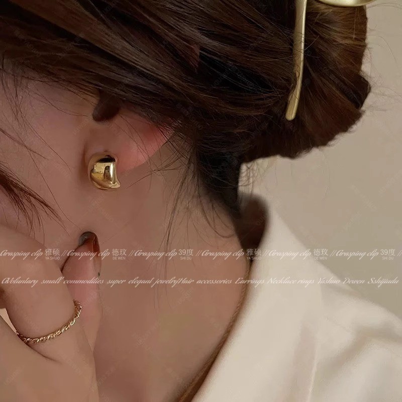 Bông Tai Nữ Kim Loại Bông Tai Cao Cấp 2025 Phong Cách Mới Nhẹ Bông Tai Sang Trọng Trang Sức Thời Trang