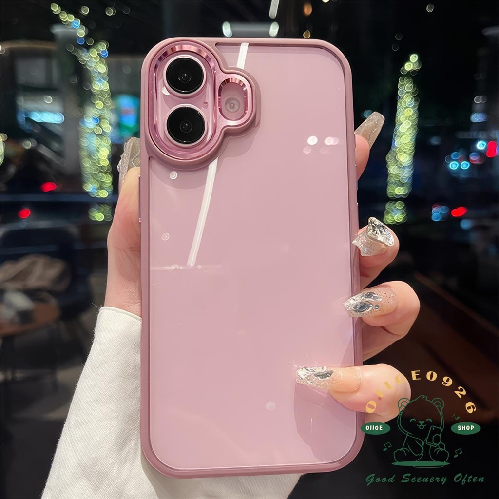【 Ốp lưng iphone16 】 Cảm giác da ống kính kim loại Vỏ điện thoại iphone16 Pro Max 15 14 13 12 cho vỏ iPhone Vỏ mềm silicon TPU chống sốc