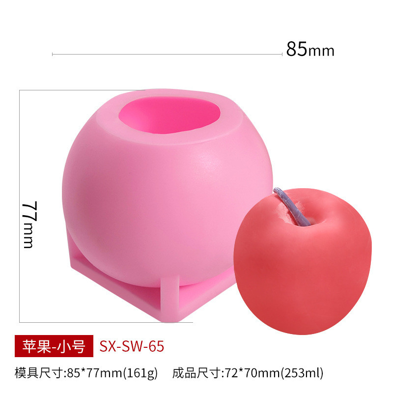 Giáng Sinh Apple Mousse Khuôn Silicon Đêm Giáng Sinh 3D Apple Pháp Trái Cây Mousse Sô Cô La Nến Khuôn Làm Bánh DIY Khuôn