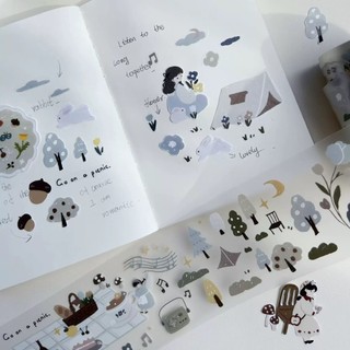 Sticker chiết Yier chất liệu PET phong cách vintage