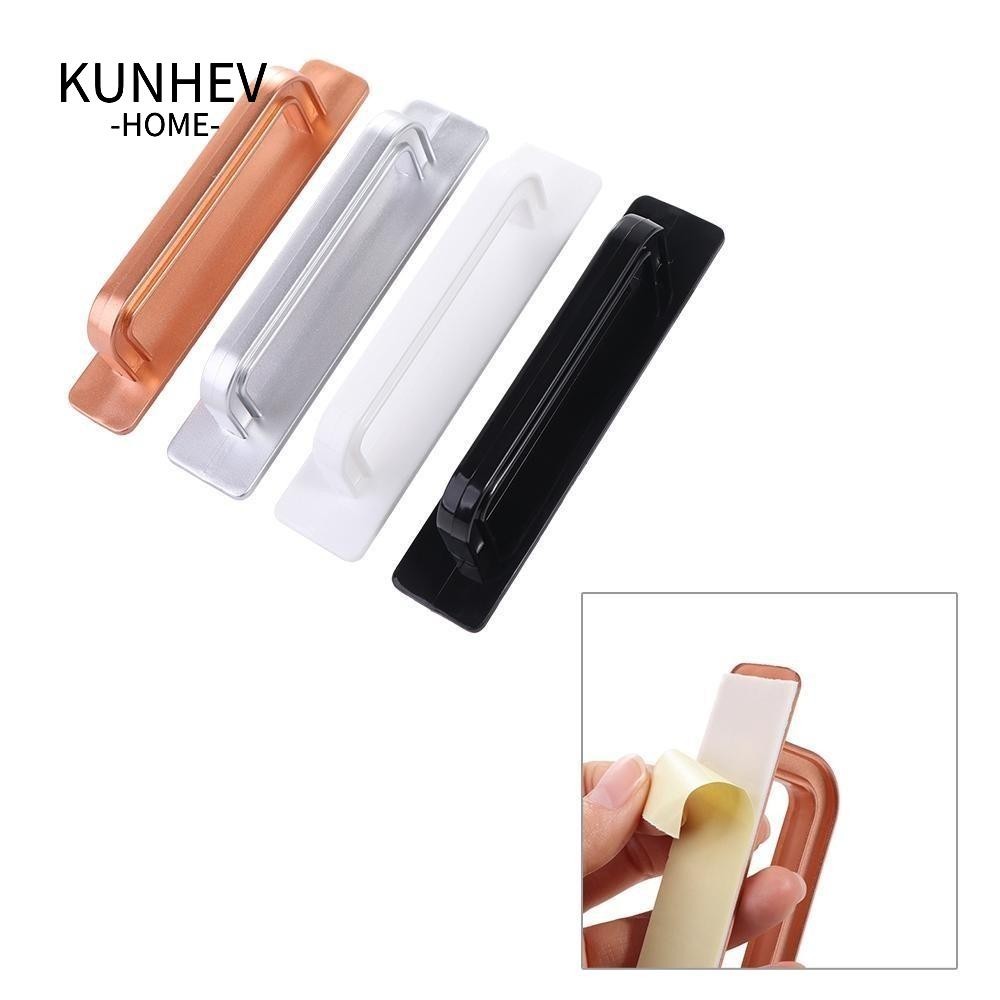 Tay cầm ngăn kéo KUNHEV, Dán tay cầm tủ quần áo đa năng, Tay nắm cửa bền bằng nhựa tự dính Cửa trượt
