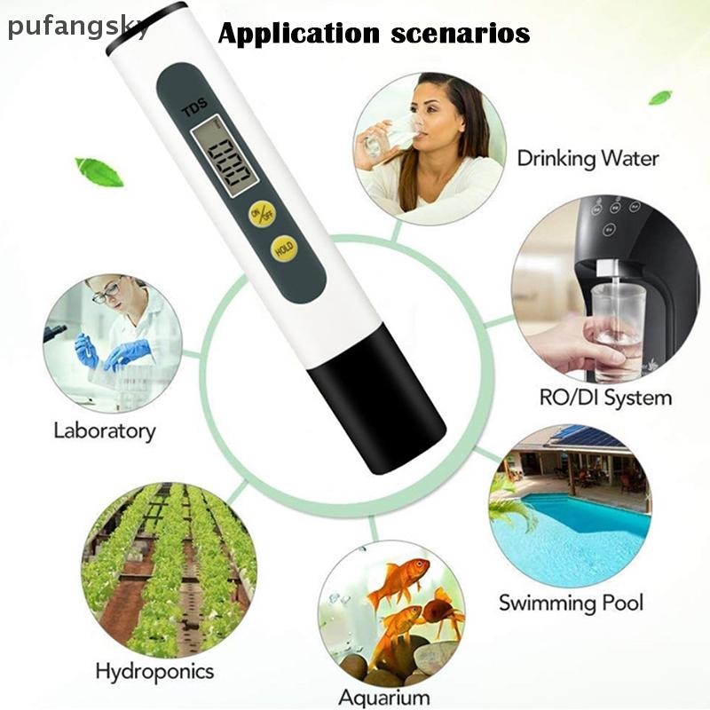 Pusky 0,01 Tds Ec PH Meter cho Bút kiểm tra PH kỹ thuật số chất lượng nước với phạm vi 0-14 PH VN