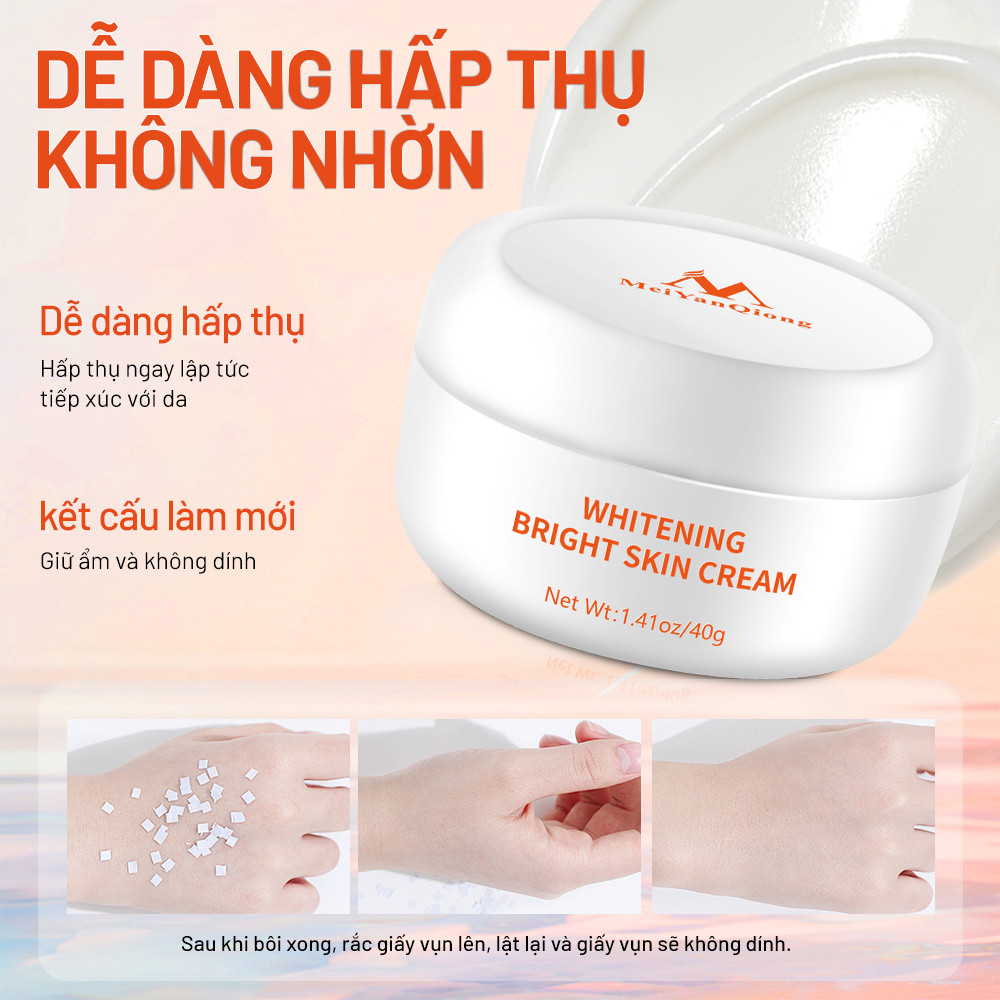 Ảnh MeiYanQiong Kem sáng da Xóa Nám Làm Trắng Ẩm Làm mờ nếp nhăn Phục Hồi Mờ Thâm Sạm Nám 40g 4