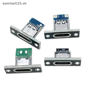 Srvn 1 Cái Cổng Kết Nối Nữ Type-C Cổng Sạc USB 3.1 Loại C Ổ Cắm Có Tấm Cố Định.