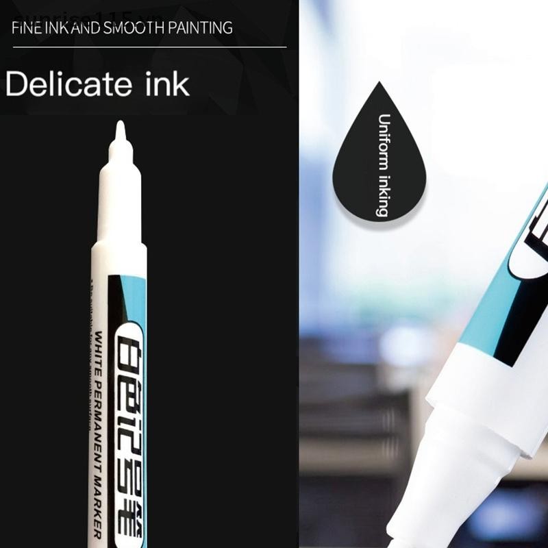 Srvn 0.7 / 1.0 / 2.5mm Bút đánh dấu màu trắng chống nước Bút kẻ sọc sơn Bút lốp ô tô.