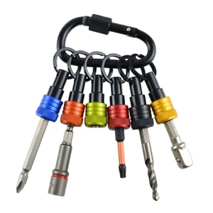 Pcf * 6 Cái 1 4inch Lục Giác Nhôm Tua Vít Bit Giá Đỡ Nối Dài Thanh Khoan Vít Adapter Thay Đổi Móc Khóa Portabl