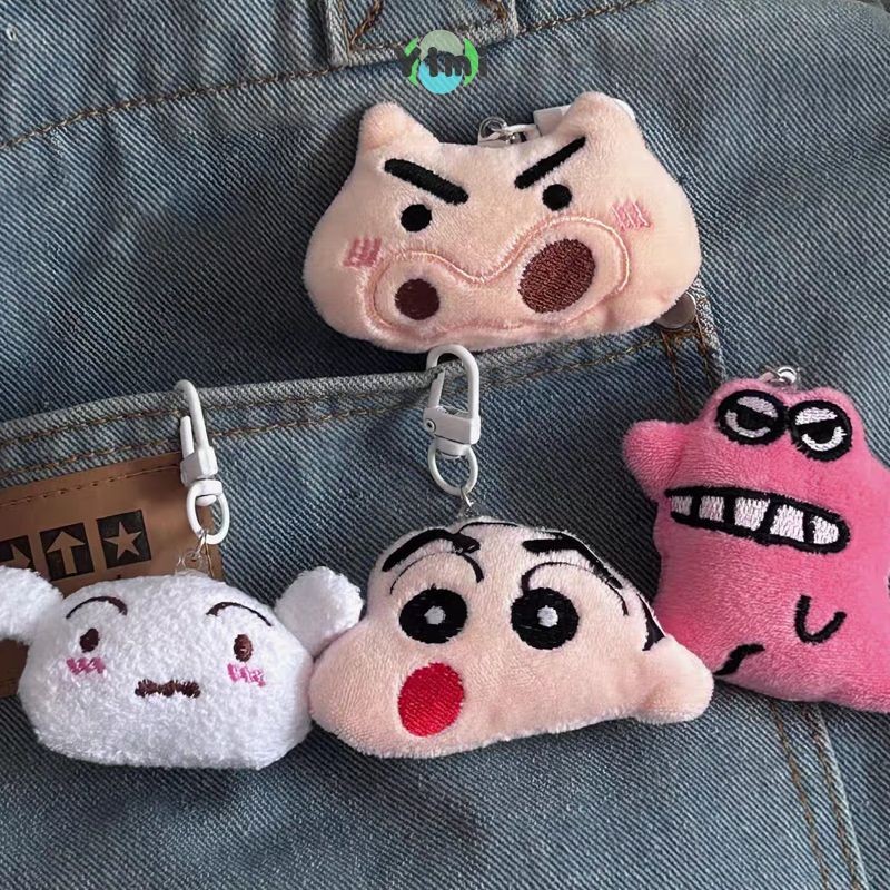 [Yimi] Móc chìa khóa ba lô Crayon Shinchan dễ thương Hoạt hình Mặt dây