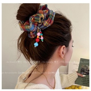 Phiên bản Hàn Quốc Thời trang Vui nhộn Rainbow Kẻ sọc Dây buộc tóc
