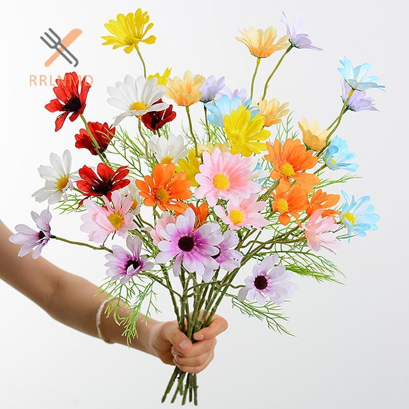 Rrlnmd > Hoa cúc Lụa Nhân Tạo Hoa Trắng Hoa Giả Phòng Cưới Xe Bàn Tiệc Quà Tặng Trang Trí Diy Bó Hoa MỚI
