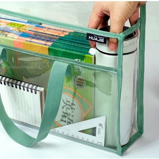 Túi xách thử nghiệm HEARTHLY, Túi đựng hồ sơ trong suốt PVC, Túi đựng tài liệu đa chức năng dày dung tích lớn Đồ dùng văn phòng trường học