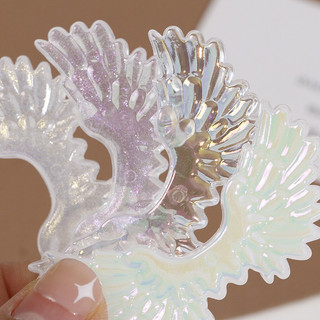 AB Gradient đầy màu sắc ngôi sao không khí lấp lánh đôi cánh thiên thần cánh Acrylic vá DIY phụ kiện trang sức vật liệu bán buôn