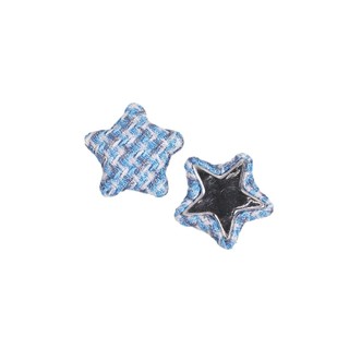 Phong cách Hàn Quốc, vải cotton lanh tươi mát, miếng vá nút ngôi sao năm cánh, phụ kiện tóc DIY cho phụ nữ