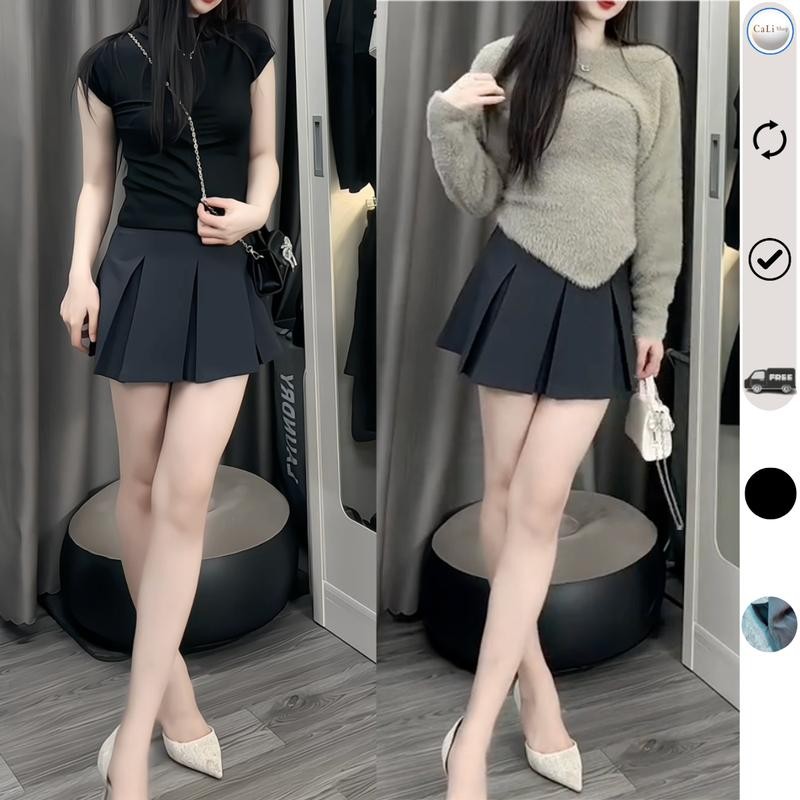 Chân váy xếp ly hộp [ Hàng QC cao cấp ]