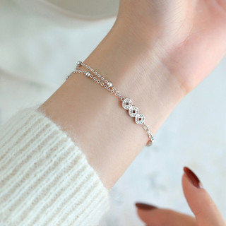 S925 Bạc Đồng Xu Vòng Tay Đơn Giản Trang Sức Thời Trang Nữ Sinh Quà Tặng
