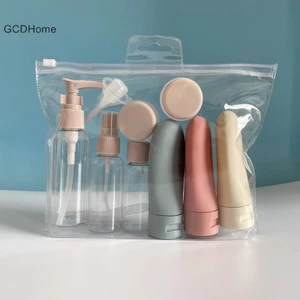 Gcdhome 7 / 11 Chiếc Bộ Chai Du Lịch Có Túi Bảo Quản Du Lịch Kích Thước Trống Kem Lỏng Lotion Hộp Đựng Mịn Xịt Bóp Ống HOT