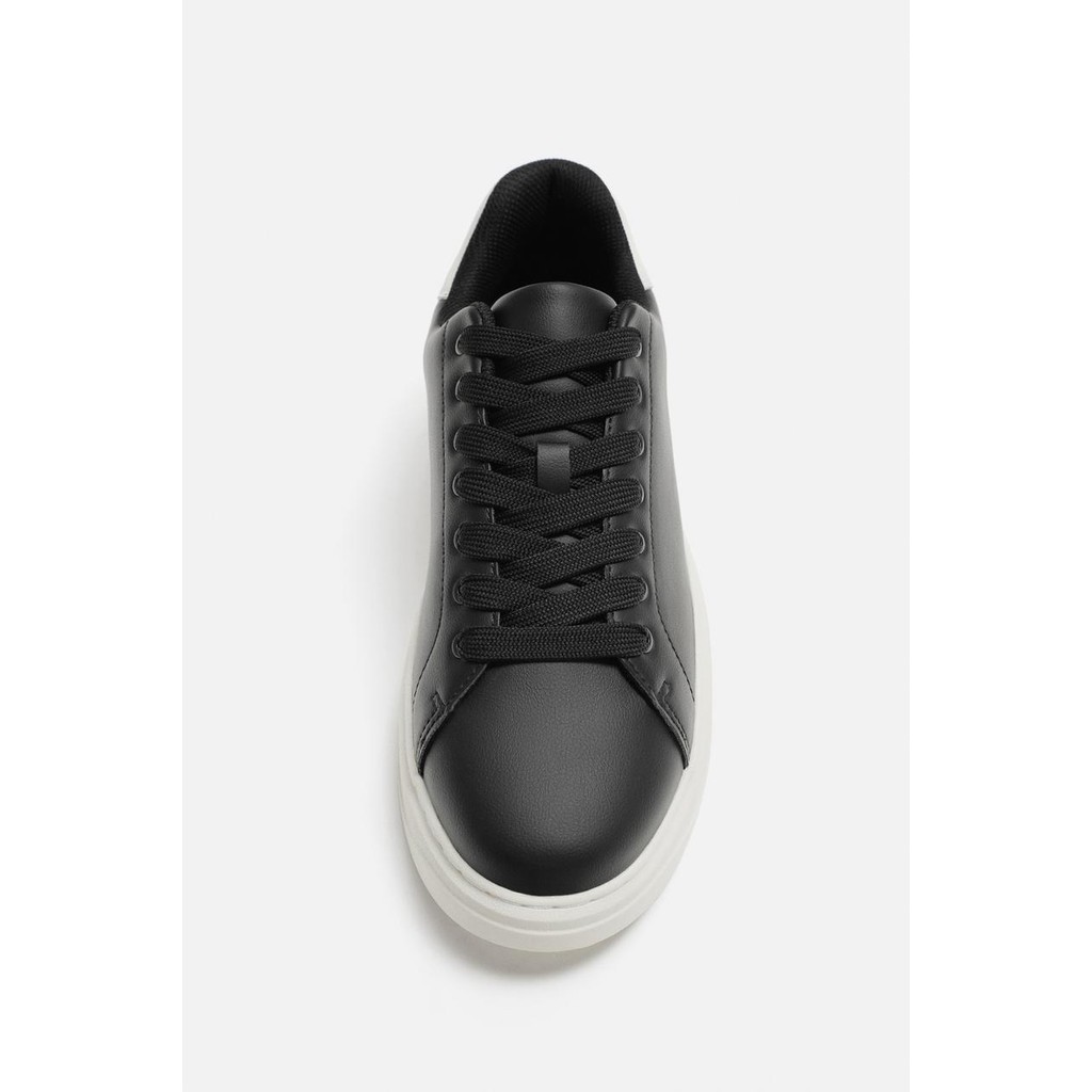 [Rẻ vô địch] Giày sneaker Zara chính hãng Black Platform - Dáng đế cao Đen