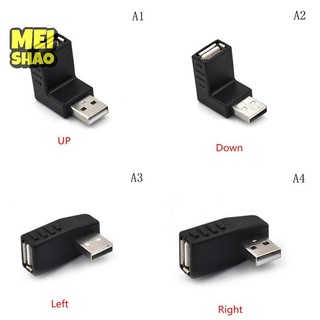 MeiShao USB 2.0 Bộ chuyển đổi góc nam sang nữ Đầu nối mở rộng hình chữ L