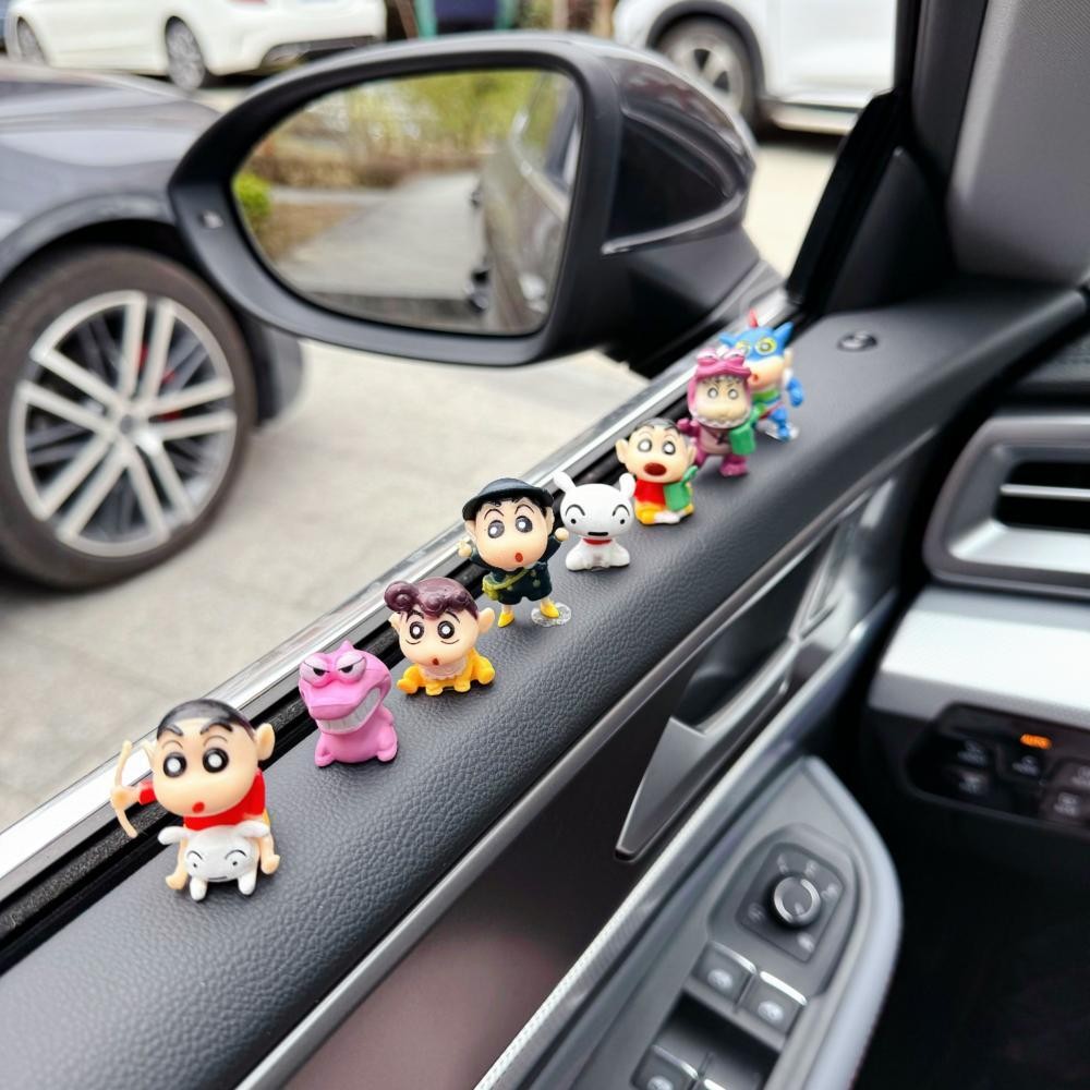 8 Cái / bộ Crayon Shin chan Đồ Trang Trí Ô Tô Bảng Điều Khiển Trung Tâm Ô Tô Đồ Trang Trí Bàn Văn Phòng Đồ Trang Trí Nội Thất Ô Tô