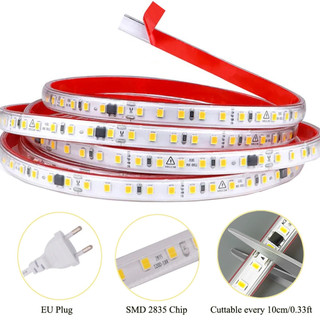 Đèn LED dải siêu mỏng 220V COB Tự dính Chiếu sáng tuyến tính Ruy băng LED linh hoạt Cool Warml Trắng chống nước Trang trí ngoài trời