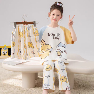 Bộ đồ ngủ bé gái My Little Pony Bộ đồ ba mảnh-Bộ đồ mặc nhà ngắn tay mùa hè phong cách mỏng dành cho trẻ em