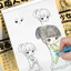 Sách vẽ tay AMBU, Phác thảo vẽ tay 48 trang Dòng sách vẽ nghệ thuật, Vẽ tranh thực hành đơn giản Anime Line Draft Book dành cho người mới bắt đầu