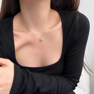 vòng cổ nữ cỏ 4 lá titan không gỉ cầu vồng cỏ ba lá không phai màu mặt dây chuyền hoa phù hợp mùa hè