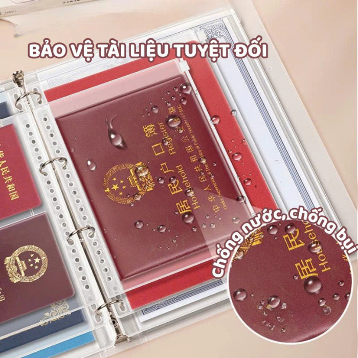 Sổ Đựng Tài Liệu A4 A5 A6 Kèm Túi Zip Chống Nước Giúp Lưu Trữ Hồ Sơ Giấy Tờ Quan Trọng