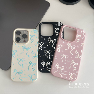 ibumpers Ốp Điện Thoại iPhone Hàn Quốc Charming Nơ Họa Tiết Ruy Băng Cho IPhone 16 15 14 12 13 11 Pro Max IP 7 8 Plus X XS XR Ốp Lưng Mỏng Silicon Mềm Da Họa Tiết
